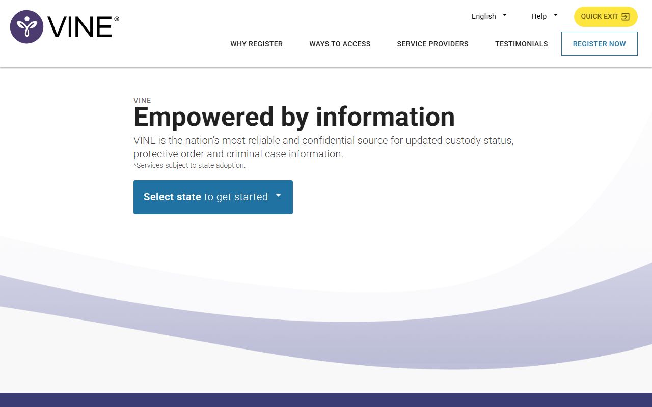 VINELink custody status page for Gaines County inmate records